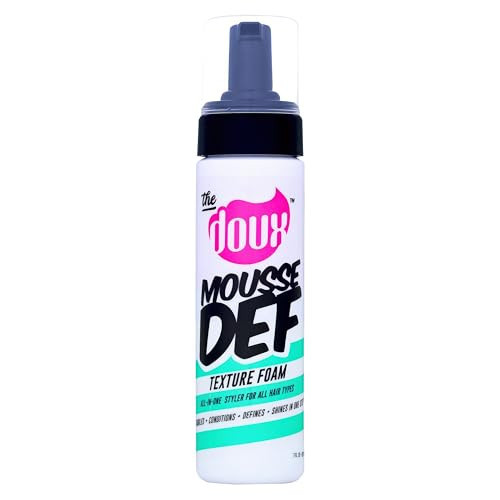 The Doux Multi-Use Mousse for Curly Hair Mousse Def Texture Foam for Styling, Curl Definition, Volume & Shine – Curl Cream Alternative for African Hair & Natural Hair Styles | Amazon (US)