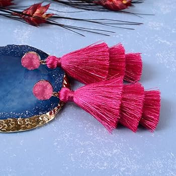 BELMARTI Colorful Christmas Tree Layered Tassel Earrings, Druzy Stud Bohemian Dangle Drop Earring... | Amazon (US)