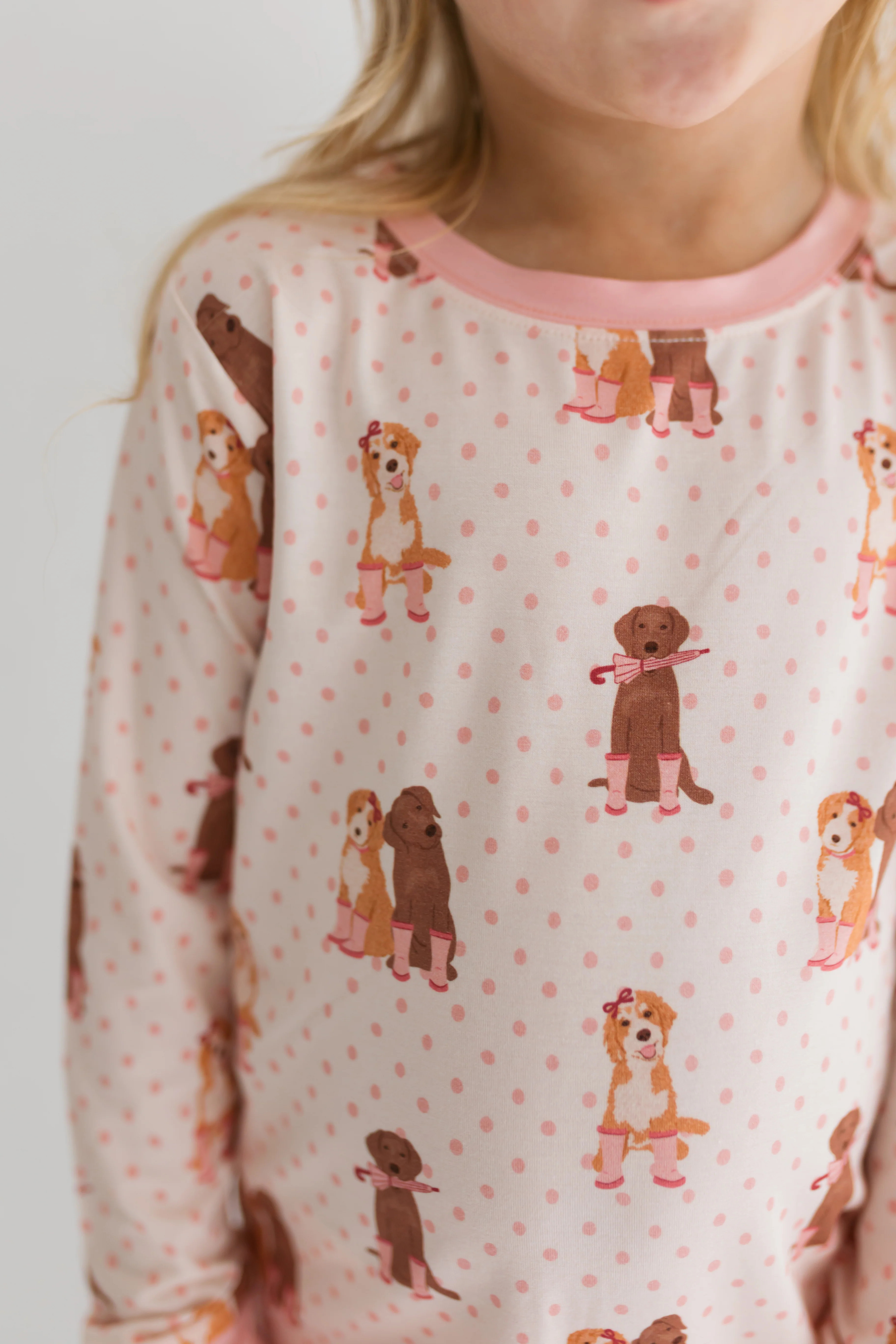 Pink Pup Friends Two Piece Set | In My Jammers