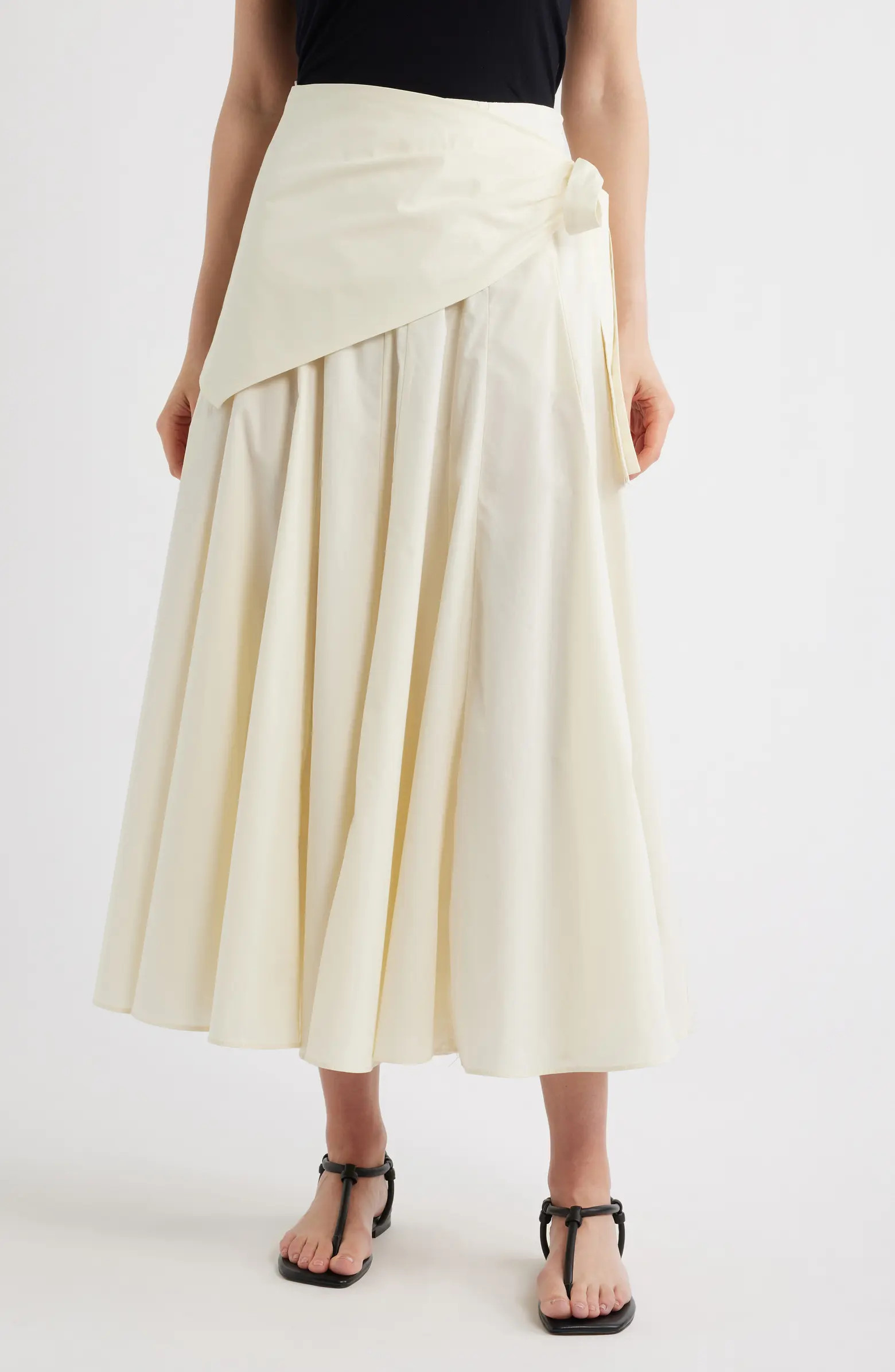 MANGO Falda Milos Faux Wrap Cotton Skirt | Nordstrom | Nordstrom
