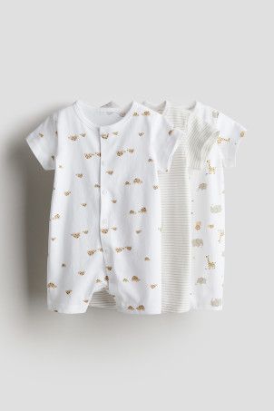 3-pack Cotton Pajama Jumpsuits | H&M (US + CA)