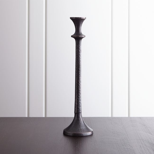 Emmett Bronze Taper Candle Holder 14.5 | Crate & Barrel