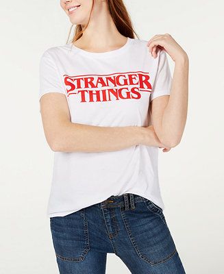 Juniors' Stranger Things Logo Graphic T-Shirt | Macys (US)