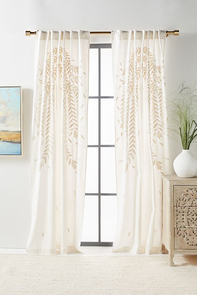 Embroidered Reme Curtain | Anthropologie (US)