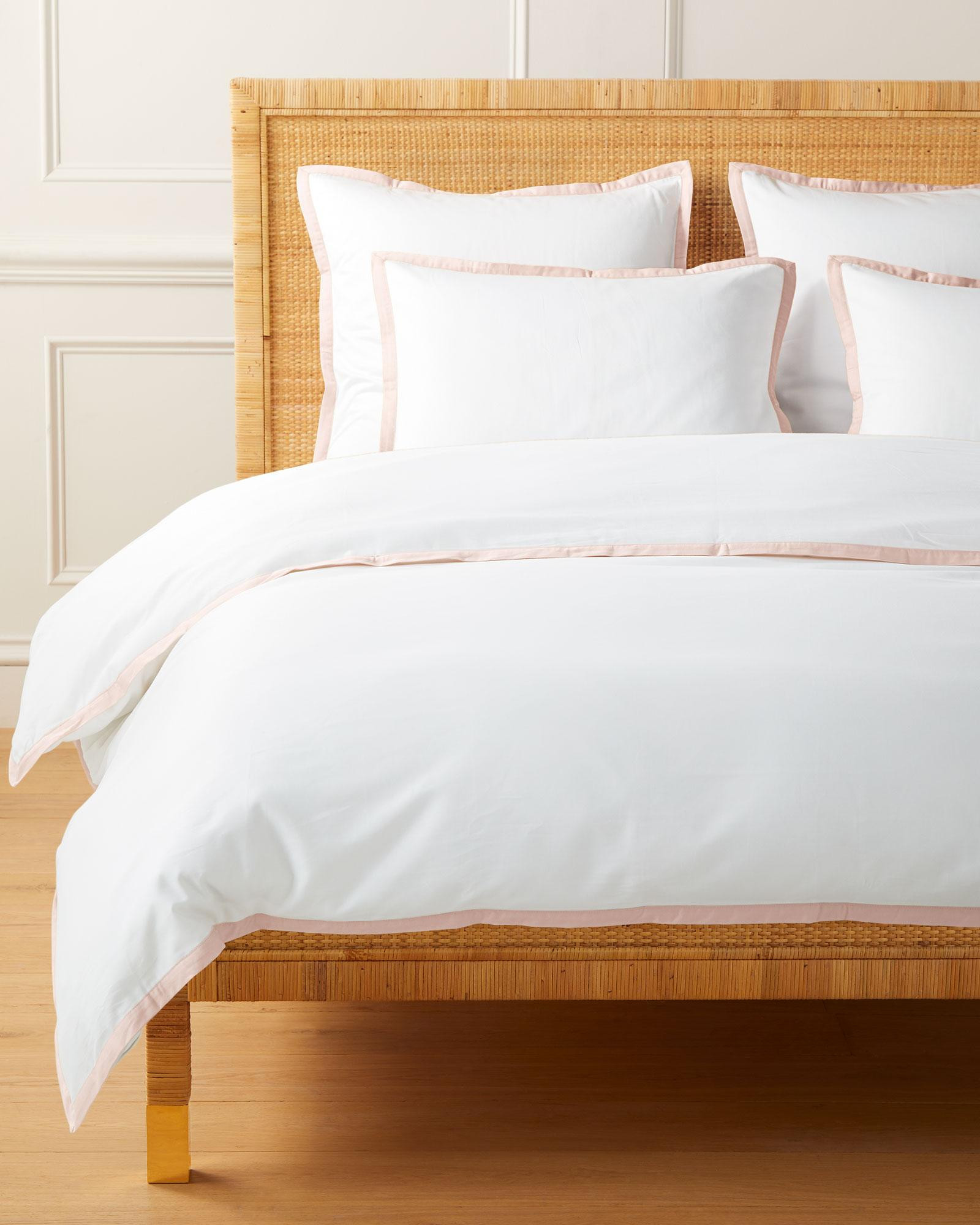 Border Frame Sateen Duvet Cover | Serena and Lily