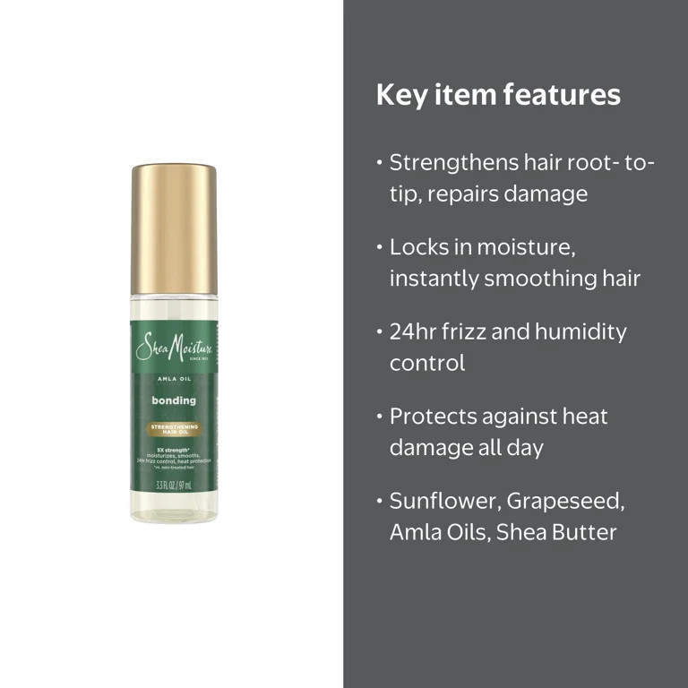 SheaMoisture Bonding Hair Oil Amla Oil, 3.3 Fl oz | Walmart (US)