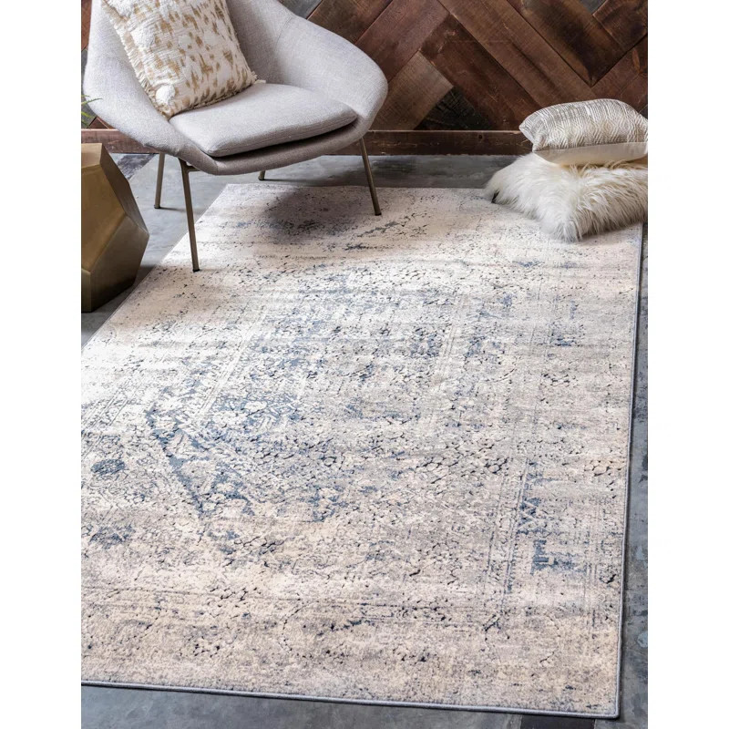 Abbeville Oriental Navy Blue Area Rug | Wayfair North America