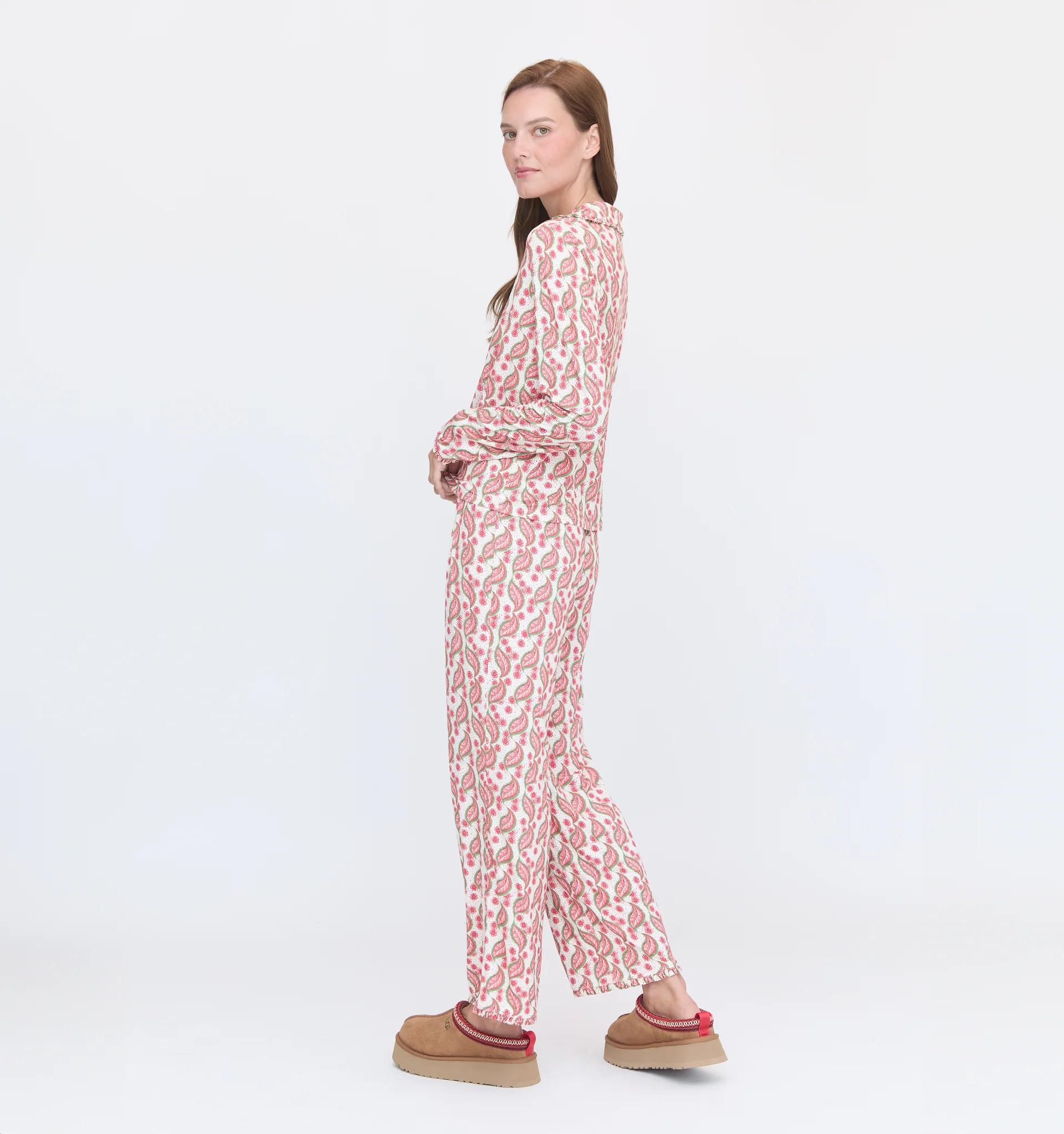 The Eleni Pajama Set - Birch Vine Stripe | Hill House Home US