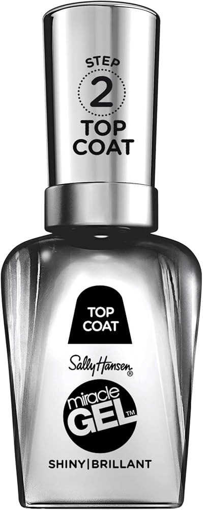 Sally Hansen Miracle Gel™, Shiny Top Coat, Long Lasting, Gel-Like Formula, No UV Lamp Needed, C... | Amazon (US)