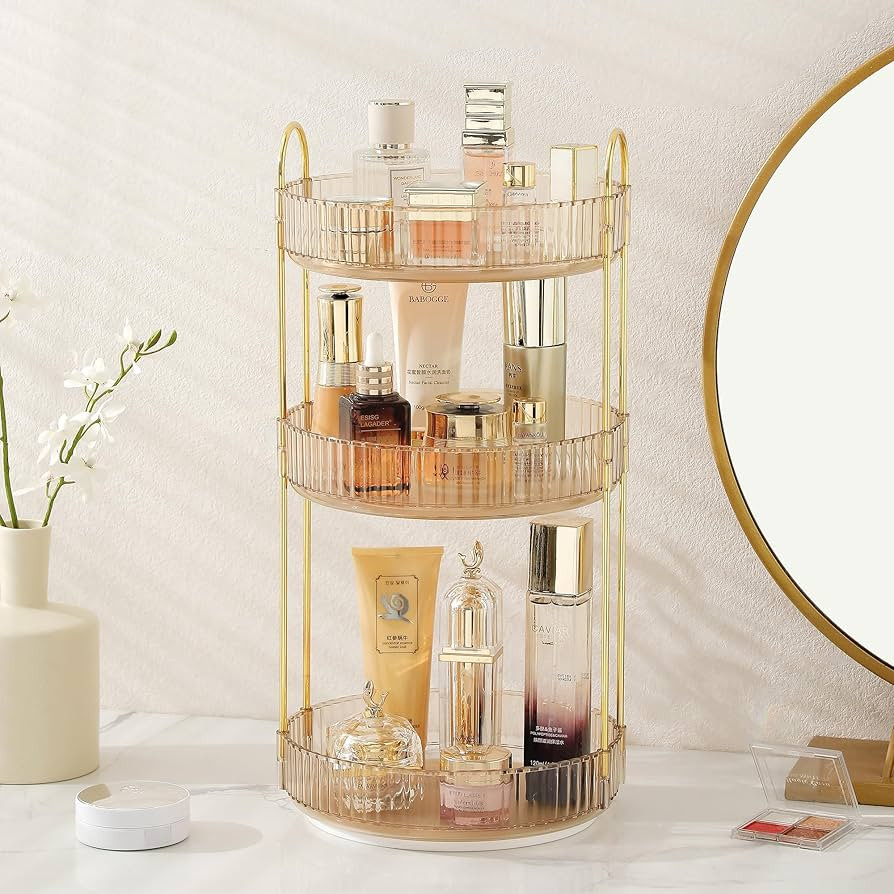 Aveniee 360 Rotating Makeup Organizer for Vanity, Skincare Make Up Organizers Large, Spinning Bat... | Amazon (US)