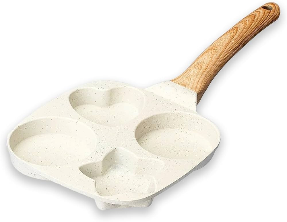 Nonstick Egg Frying Pan, 4-Cup Granite Fried Pan, Aluminum Omelet Pan, Breakfast Frying Pan for C... | Amazon (US)