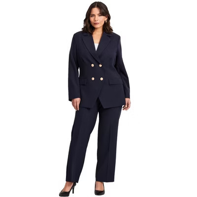Avenue Cool Hand Double Breasted Blazer - 26/28, Navy | Target