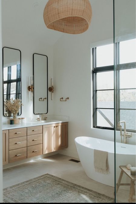 Love how these oversized mirrors make such a statement! 

Bathroom design, master bath 

#LTKstyletip #LTKfamily #LTKhome
