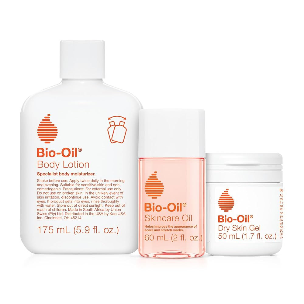 Bio-Oil Skincare Set for Scars, Stretch Marks, and Dry Skin, 3 Pc Travel Size Kit Includes Skin C... | Amazon (US)