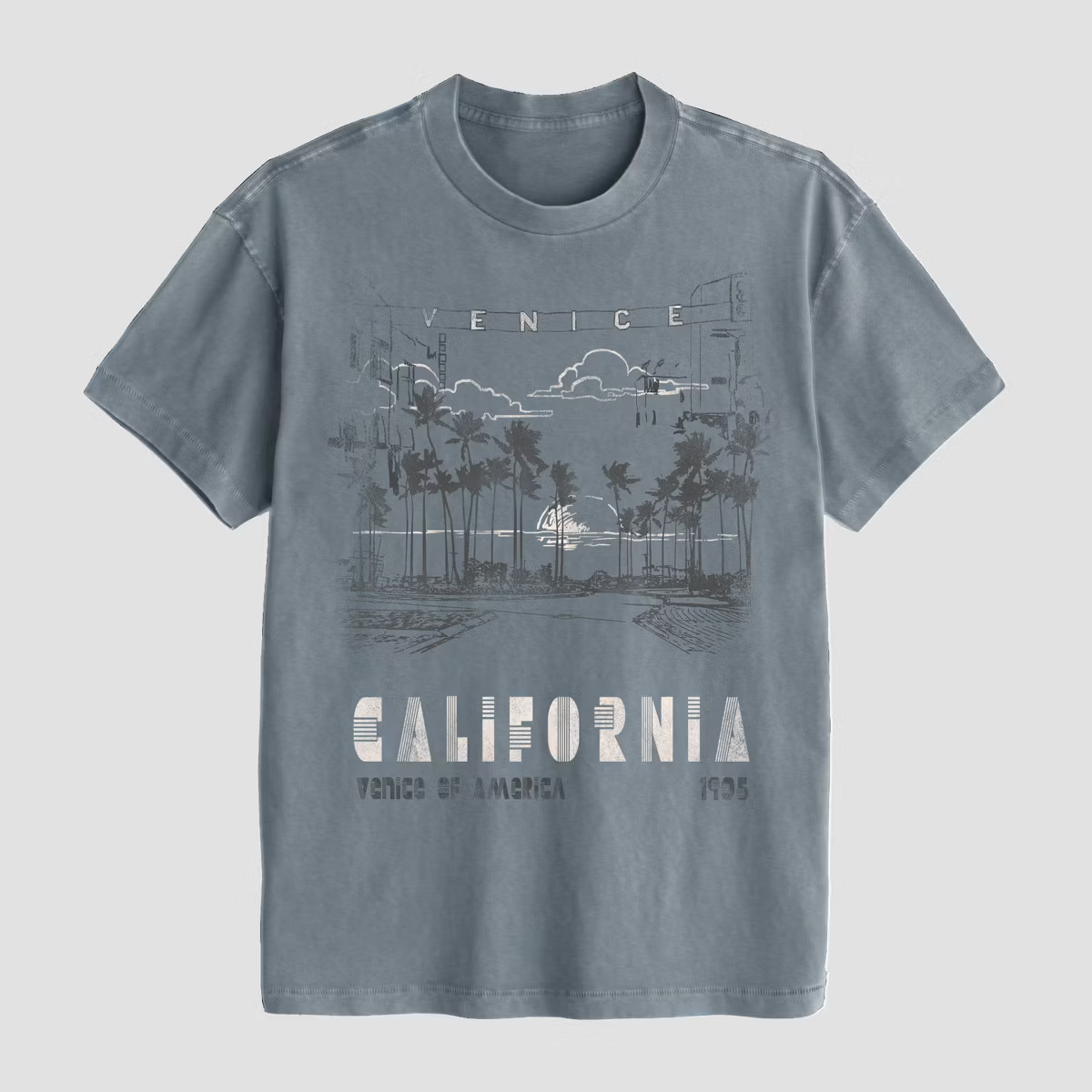 Men's California Short Sleeve T-Shirt - Blue | Target