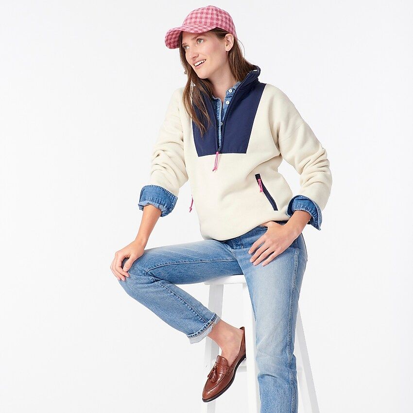 Polartec® sherpa fleece half-zip pullover | J.Crew US