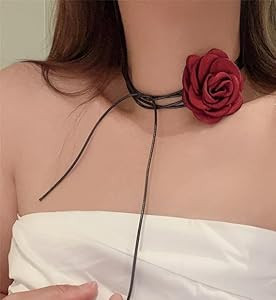 YEAHACLUB 3PCS Flower Choker Necklaces for Woman Girls, Womens Neck Flower Trendy Neck Flower Cho... | Amazon (US)