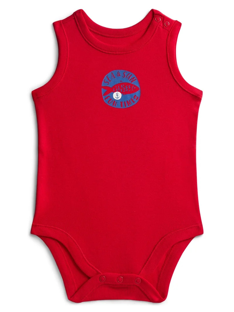 Wonder Nation Baby Boy Tank Bodysuit, Sizes 0-24 Months - Walmart.com | Walmart (US)