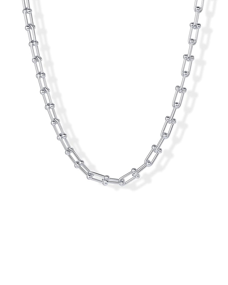 PAVOI 14K Gold Plated Chunky Chain Choker Necklaces for Women | Gold Statement Graduated Link Cha... | Amazon (US)