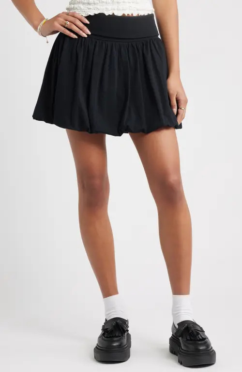 BP. Bubble Hem Miniskirt in Black at Nordstrom, Size X-Large | Nordstrom