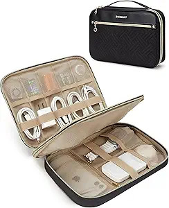 BAGSMART Travel Electronic Organizer Case, Cord Organizer Storage Bag for Women, Travel Tech Pouc... | Amazon (US)