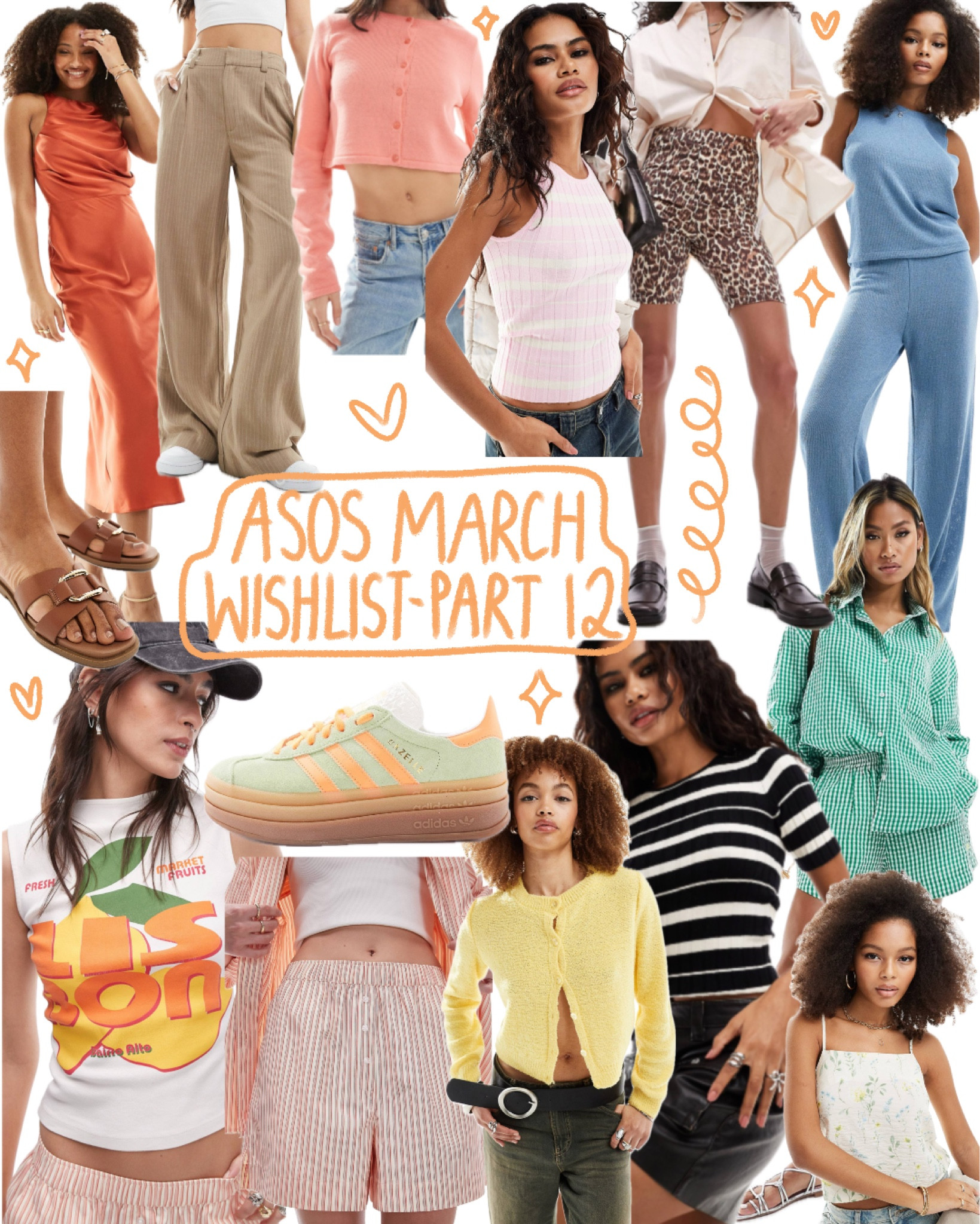 ASOS March Wishlist Part 12!
So many gorgeous pieces for spring and summer! Graphic tees, striped shorts, gingham, leopard print, colourful cardigans, adidas gazelles 🍊

#LTKfindsunder100 #LTKshoecrush #LTKstyletip