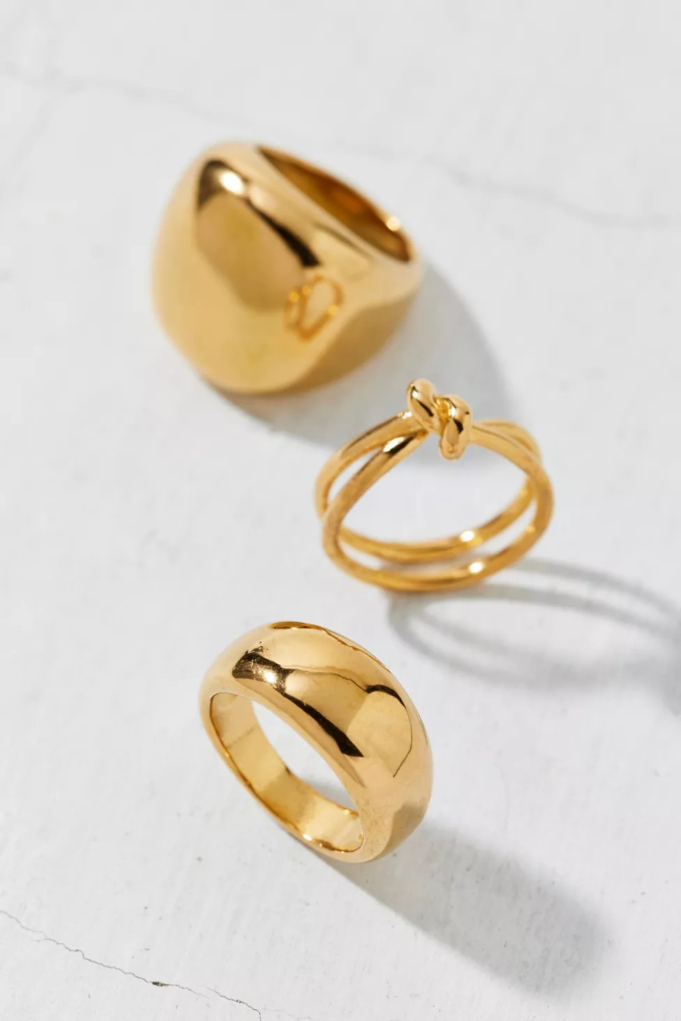 Waterproof Modern Statement Ring Set | Urban Outfitters (US and RoW)