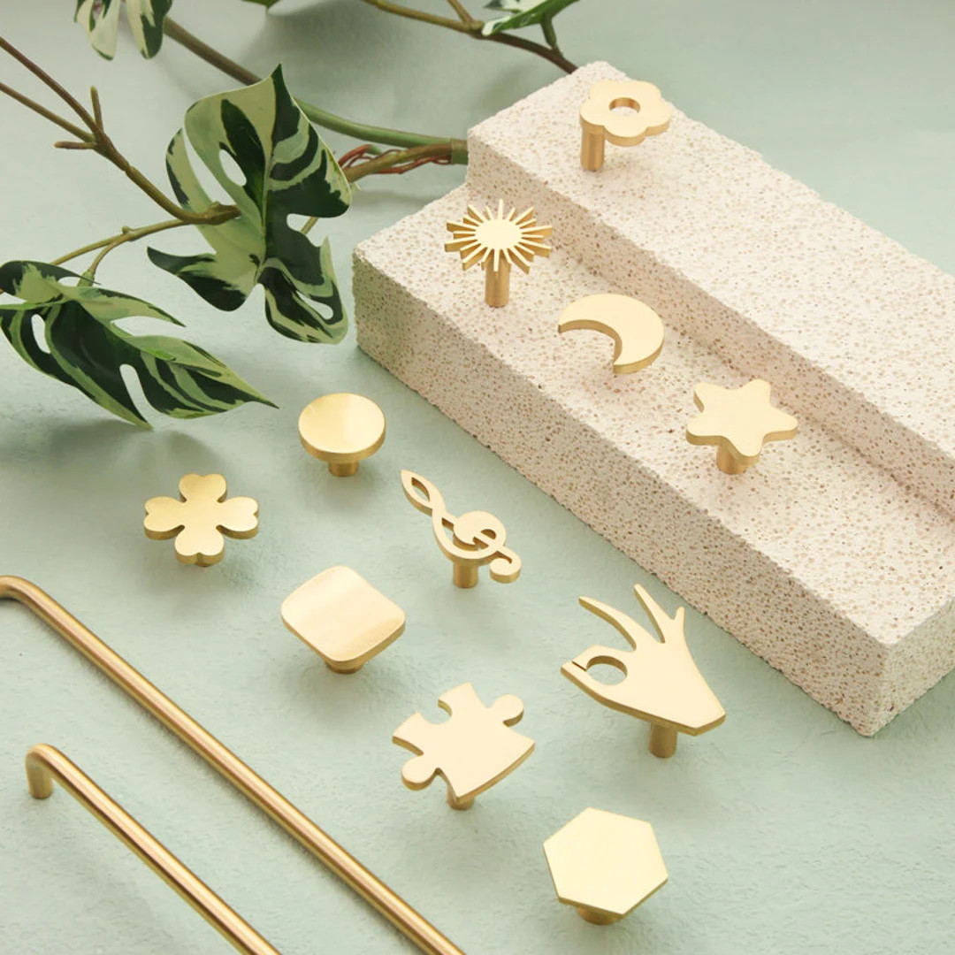 Brass Furniture Handle Design, Size Handle, Simple Design Knobs Kitchen Knobs, Furniture Hardware... | Etsy (US)