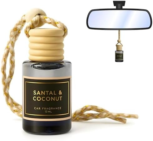 Santal & Coconut - A Fragrant Whisper of Opulent Tropical Serenity! - Luxury Car Hanging Diffuser... | Amazon (US)