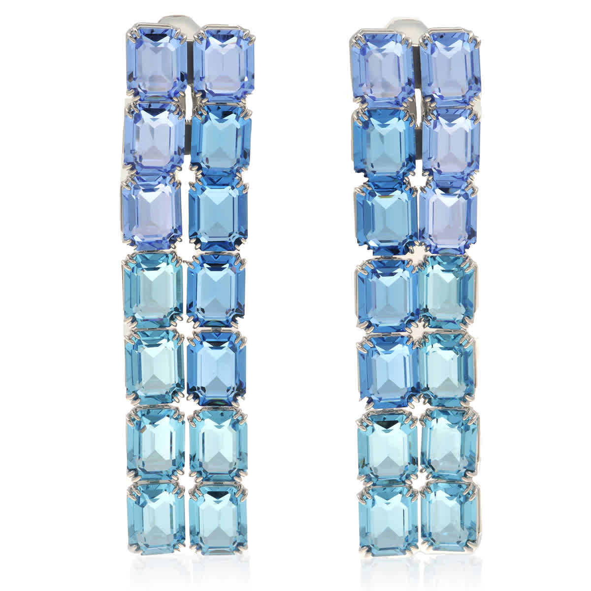 Swarovski Rhodium Plated Millenia Octagon Long Clip Earrings | Jomashop.com & JomaDeals.com