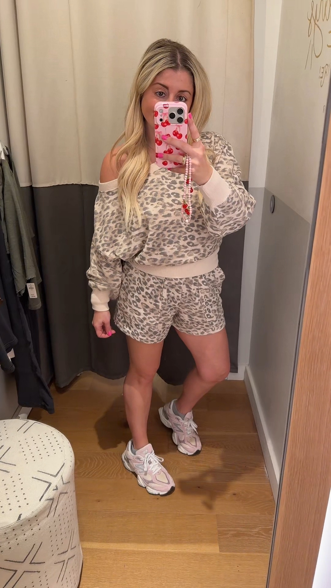 New leopard matching set!
Size small
New balance sneakers tts 
@Aerie 

#LTKSaleAlert #LTKootd