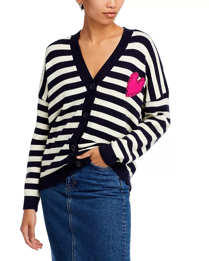 Heart Patch Stripe Cardigan - 100% Exclusive | Bloomingdale's (US)