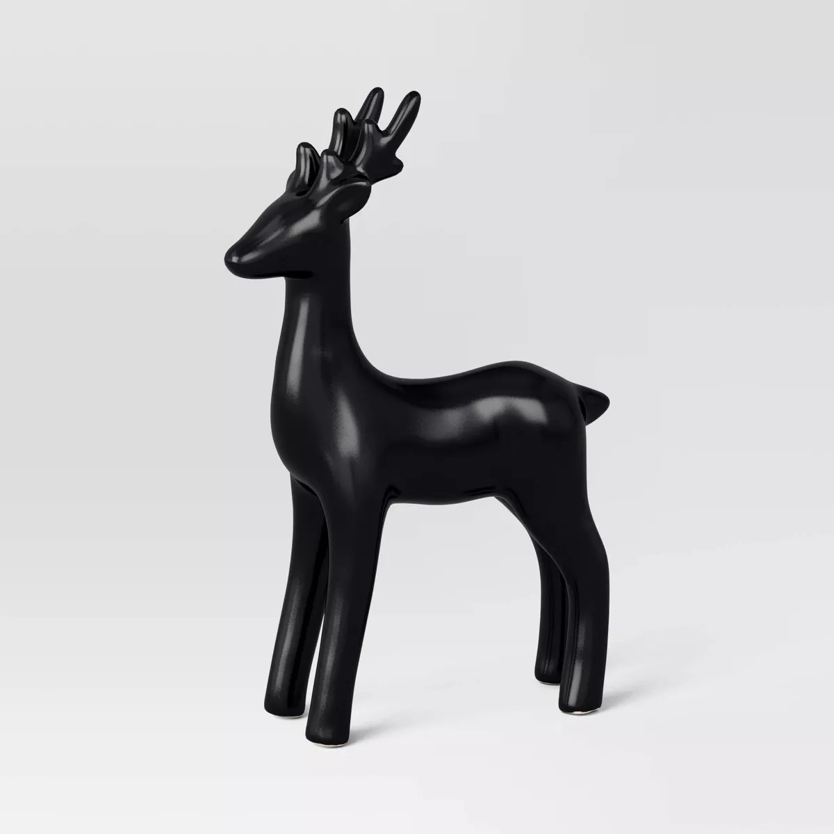 Ceramic Standing Deer Christmas Animal Figurine - Wondershop™ Black | Target