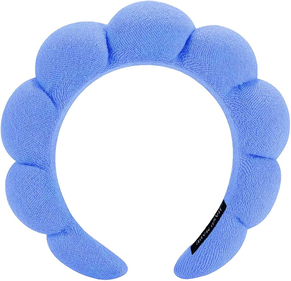 AOENJIE Spa Headbands for Washing Face or Makeup, Sponge Bubble Skincare Headbands, Puffy Terry C... | Amazon (US)