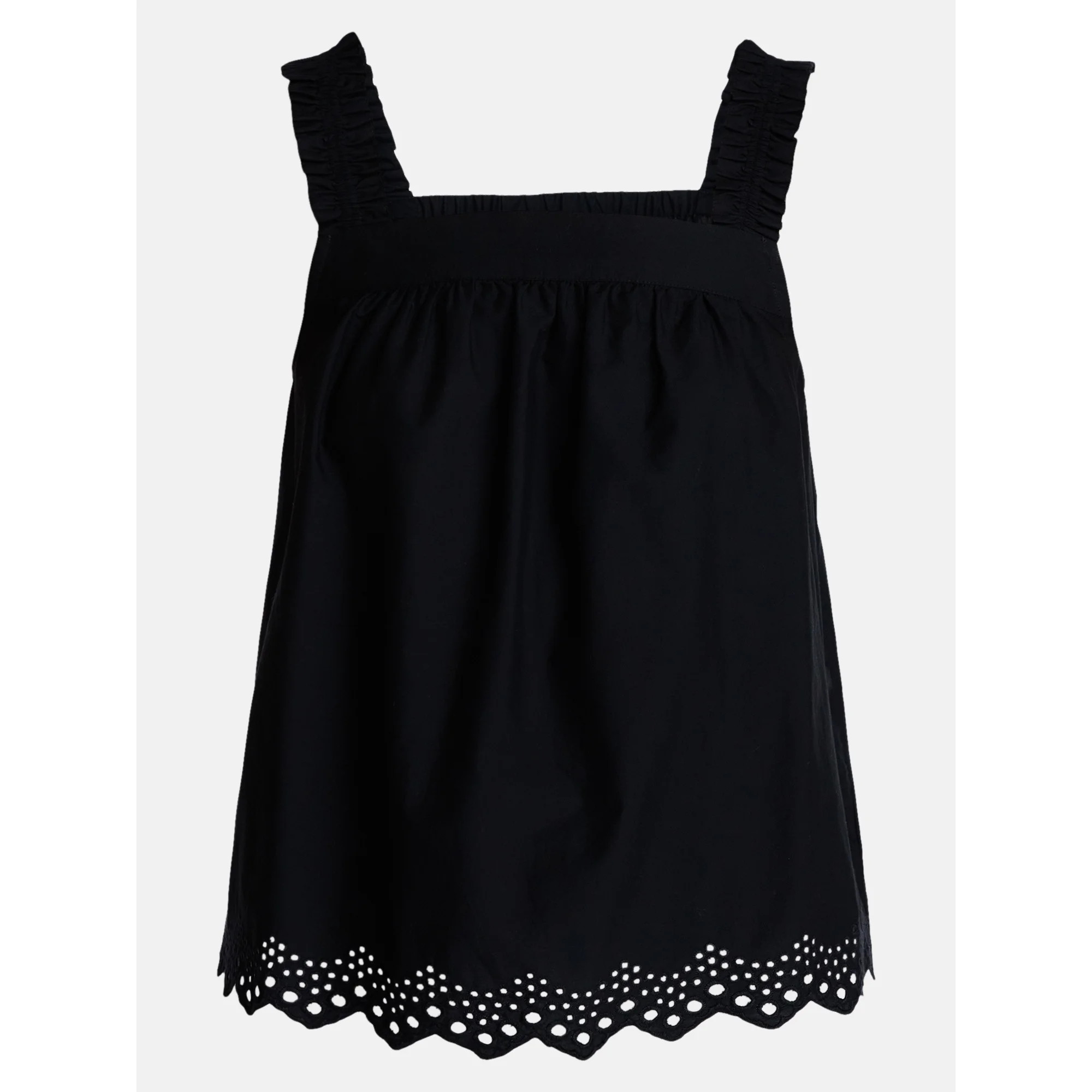 Time and Tru Women's Eyelet Embroidery Trim Tank Top, Sizes XS-XXXL | Walmart (US)