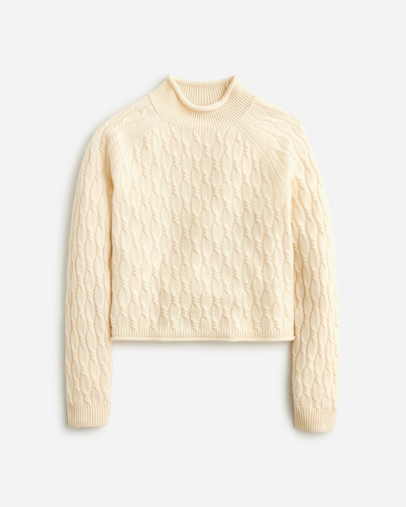 Cashmere shrunken cable-knit Rollneck™ sweater | J. Crew US