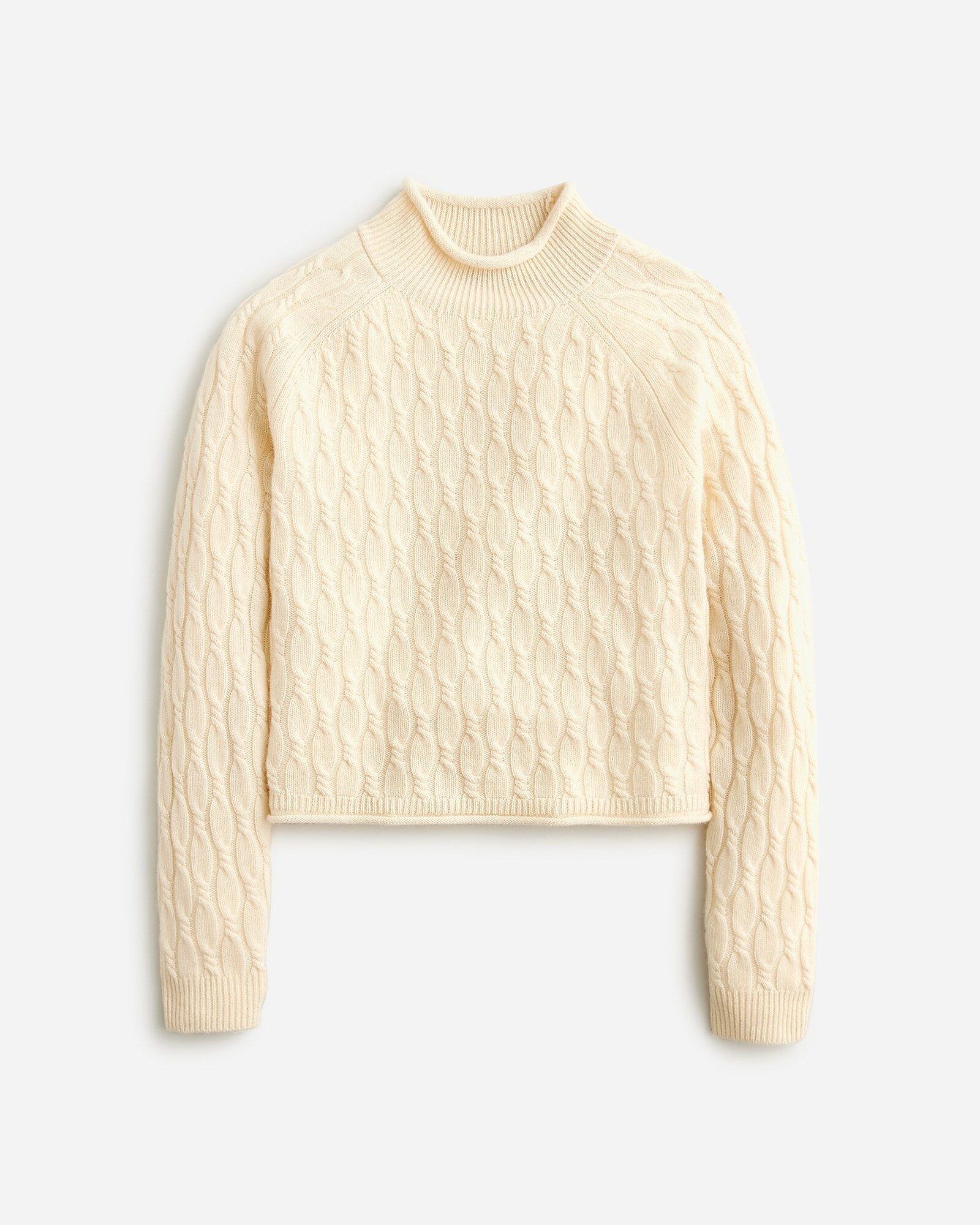 Cashmere shrunken cable-knit Rollneck™ sweater | J.Crew US