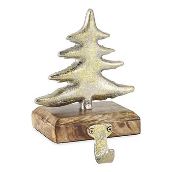 North Pole Trading Co. Gold Tree Wood Christmas Stocking Holder | JCPenney