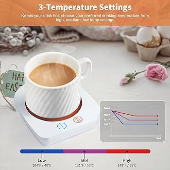 VOBAGA Coffee Warmer & Mug Warmer for Home Office Home Desk Use, 20w Electric Cup Beverage Warmer... | Amazon (US)