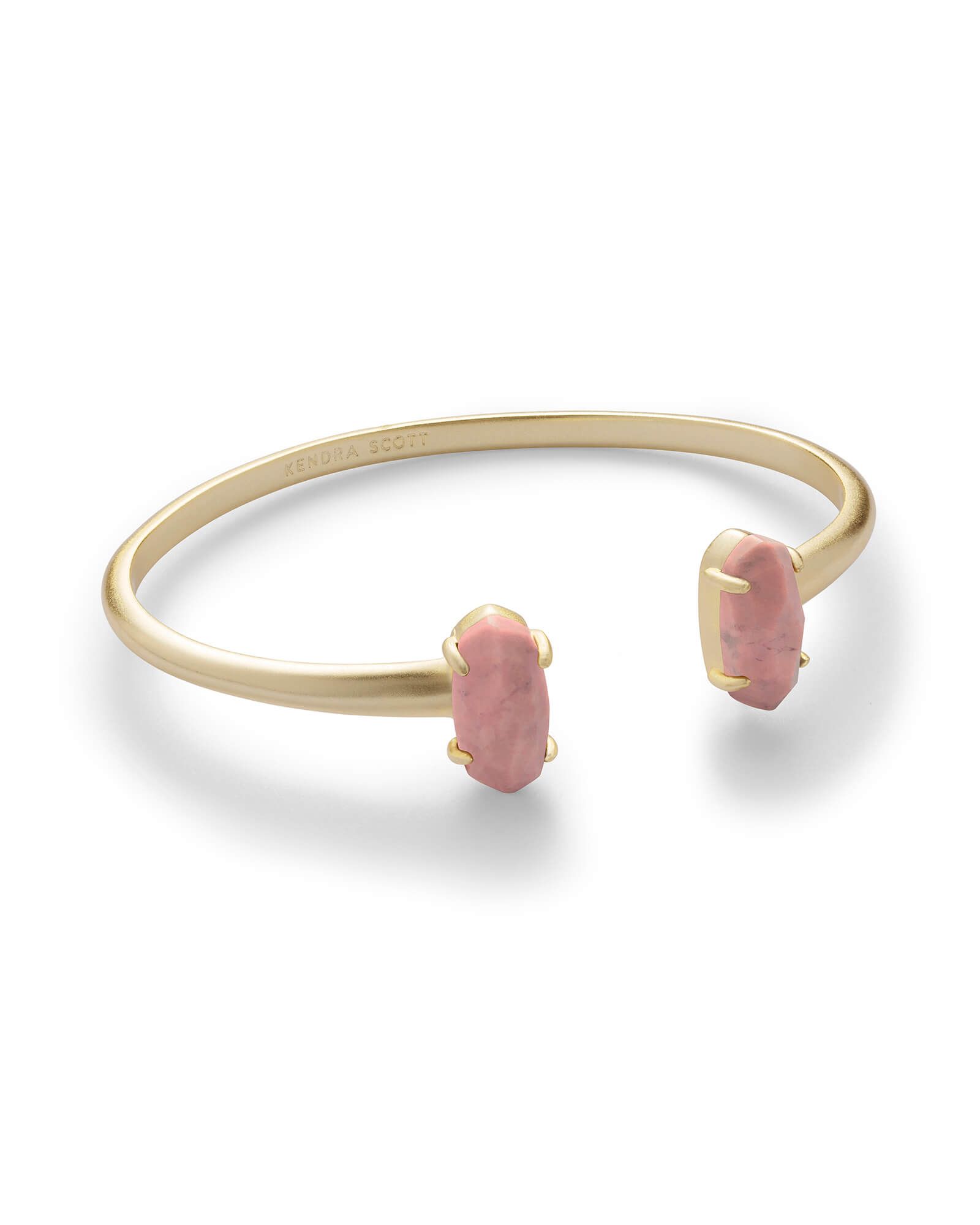 Edie Gold Cuff Bracelet in Pink Rhodonite | Kendra Scott