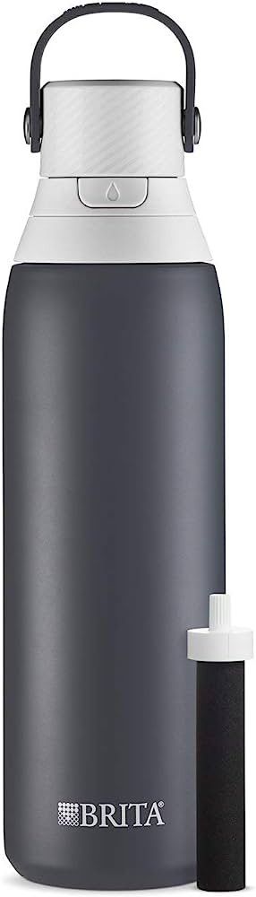 Brita Stainless Steel Water Bottle with Filter, 20 Ounce Premium Double Insulated Water Bottle, B... | Amazon (CA)