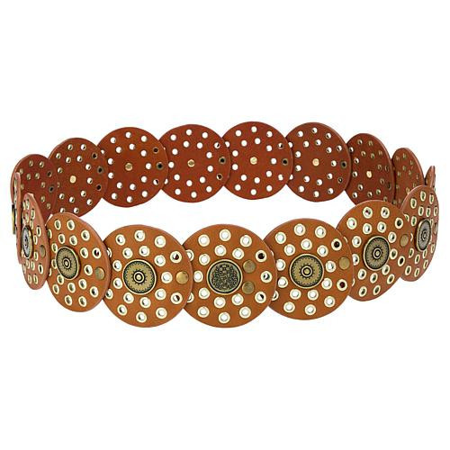 Vince Camuto Concho Western Belt - Tan - 1X/3X -1X/3X | HSN