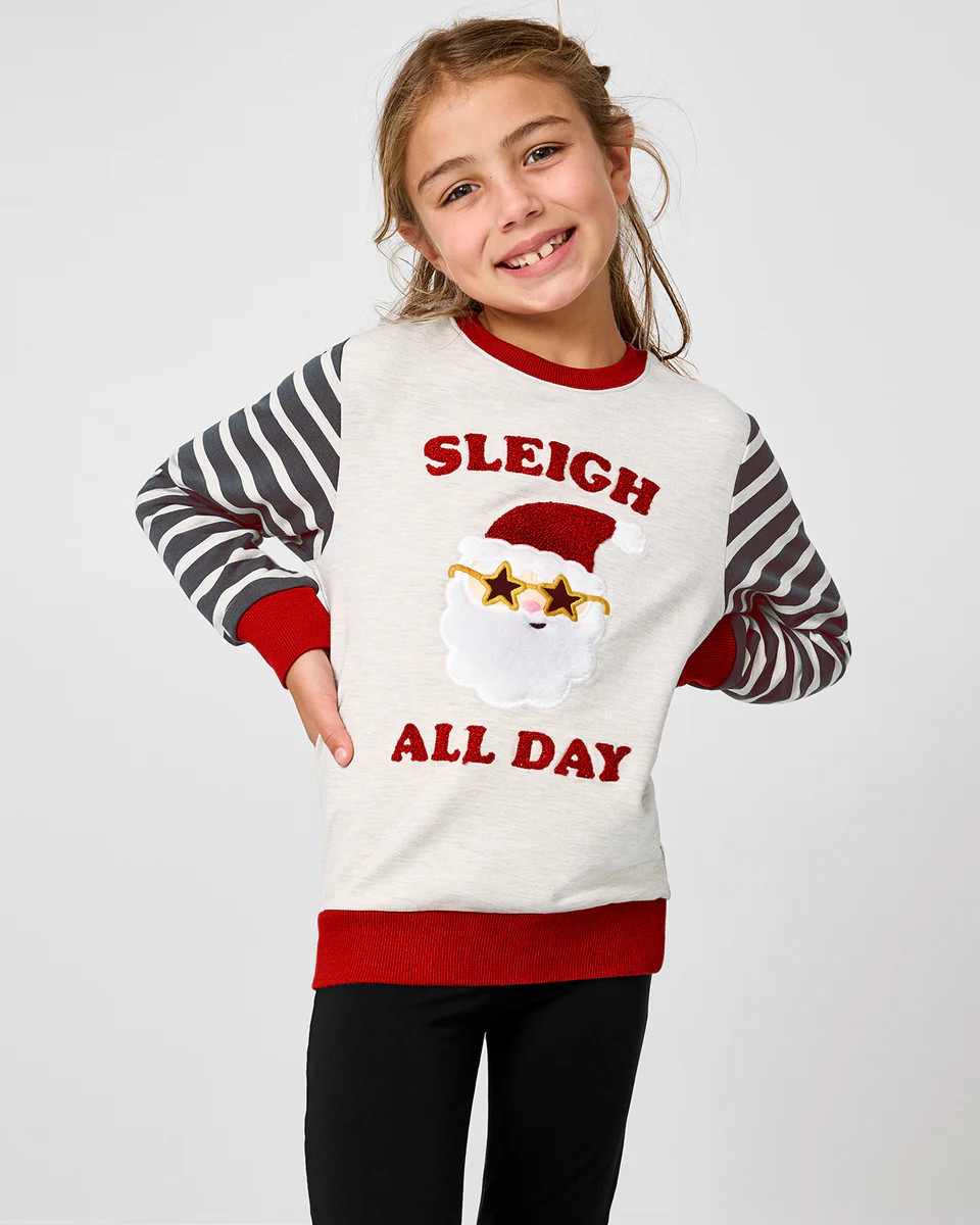 Sleigh All Day Crewneck Sweatshirt | Little Sleepies