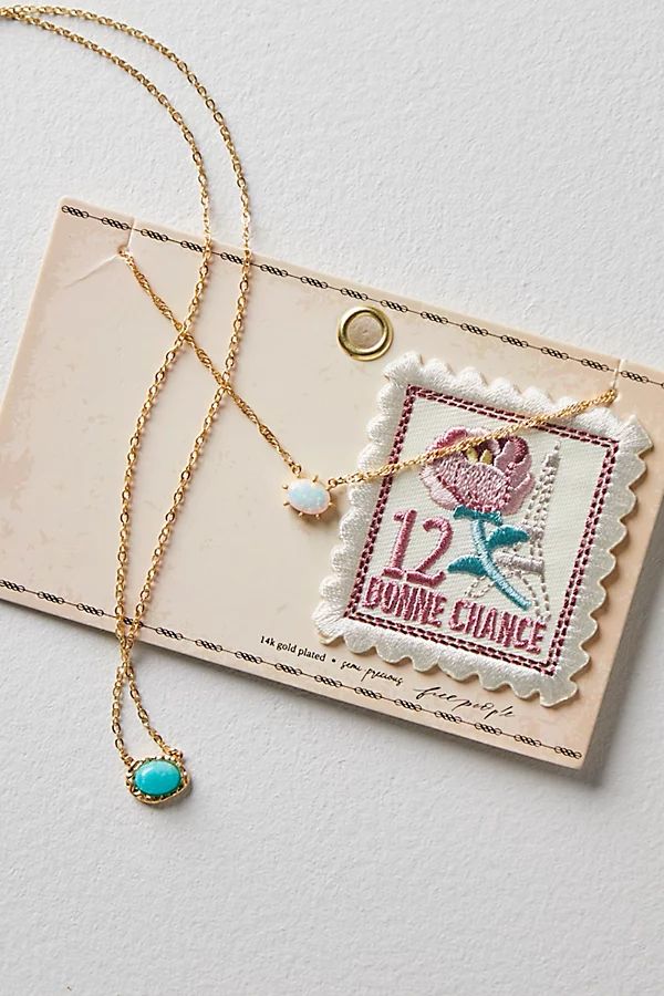 Postcard Necklace Press On Patch Set | Free People (Global - UK&FR Excluded)