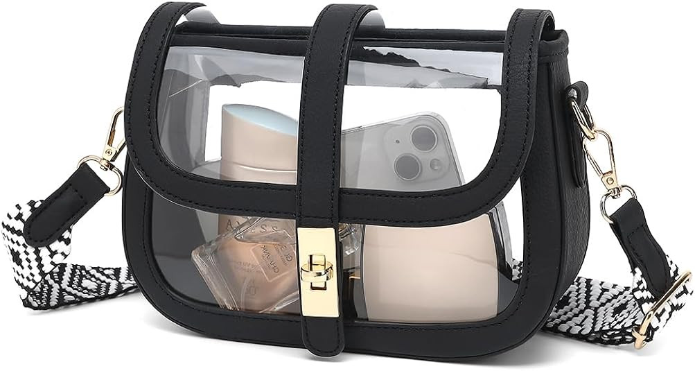 LOXOMU Clear Bag for Stadium Events, Cute Clear Crossbody Bag Stadium Approved, Small Clear Conce... | Amazon (US)