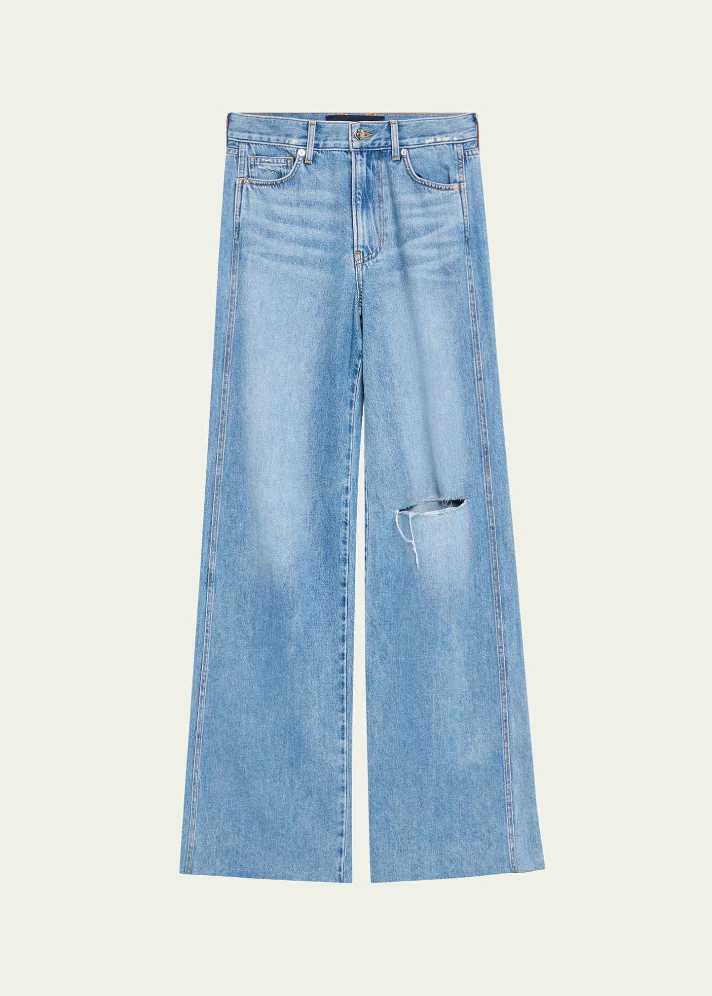 Veronica Beard Kasey Mid-Rise Wide-Leg Jeans | Bergdorf Goodman