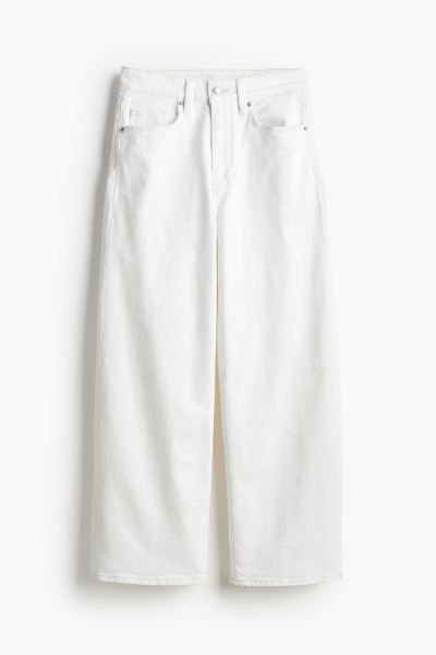 Wide High Cropped Jeans - Pale denim blue - Ladies | H&M US | H&M (US + CA)