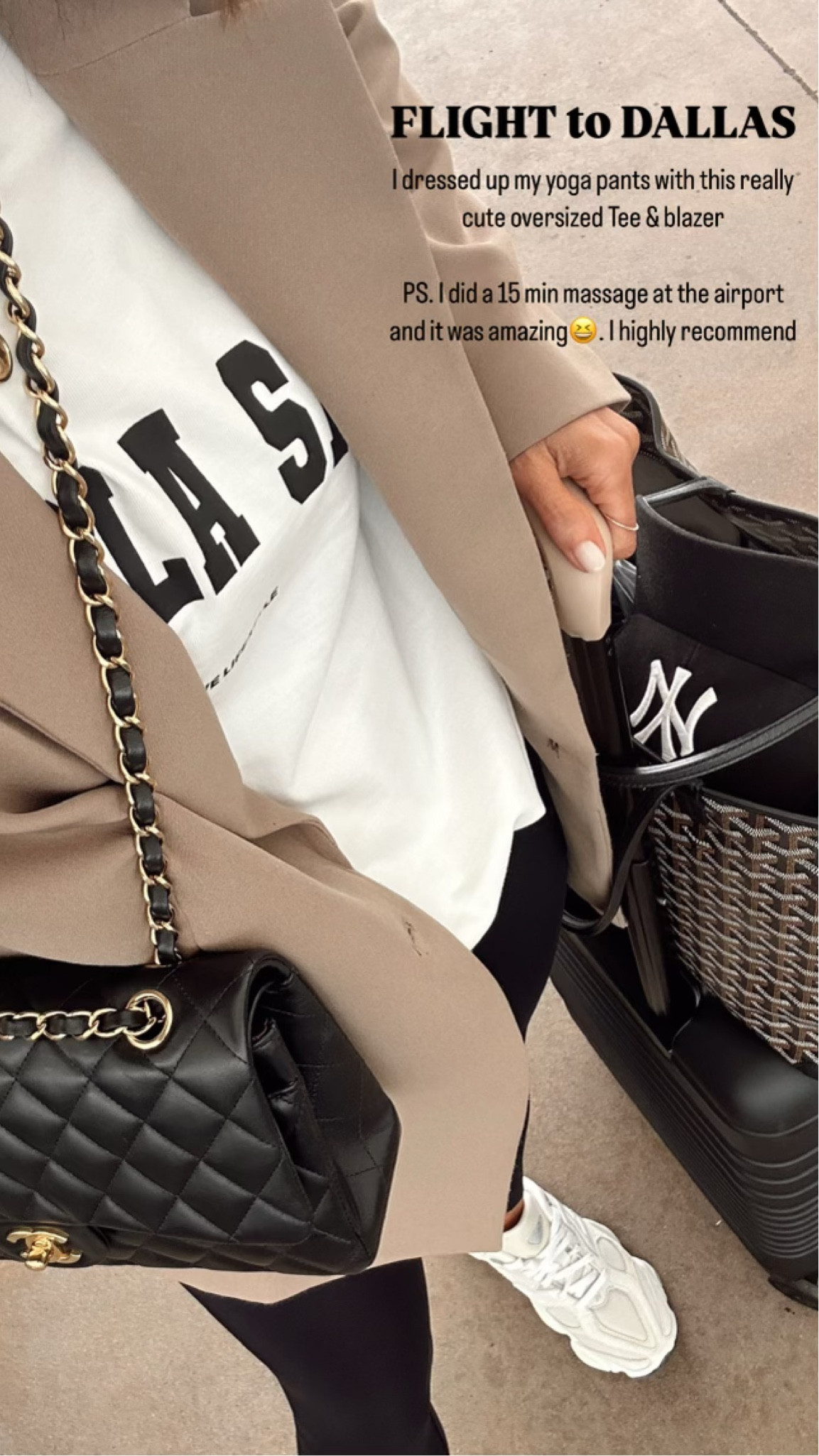 FLIGHT to DALLAS
I dressed up my yoga pants with this really cute oversized Tee & blazer #stylinbyaylin #aylin

#LTKWorkwear #LTKSeasonal #LTKStyleTip