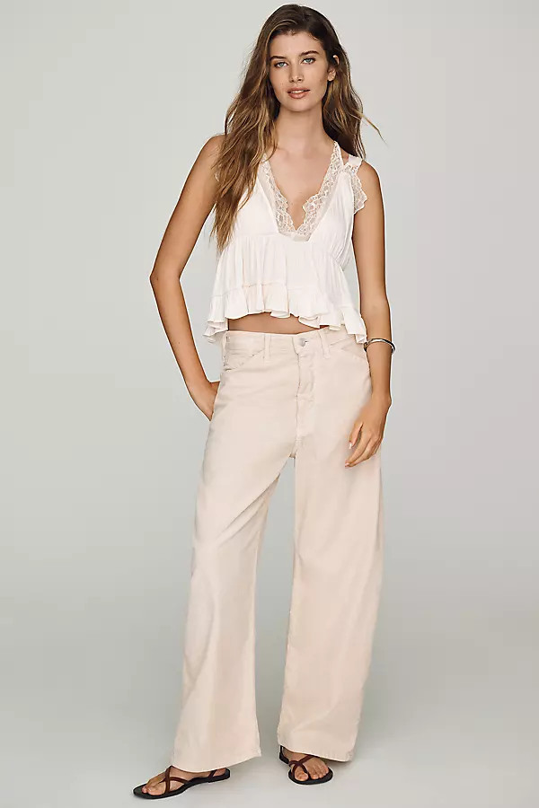 Kayden Corduroy High-Rise Barrel-Leg Jeans | Anthropologie (US)