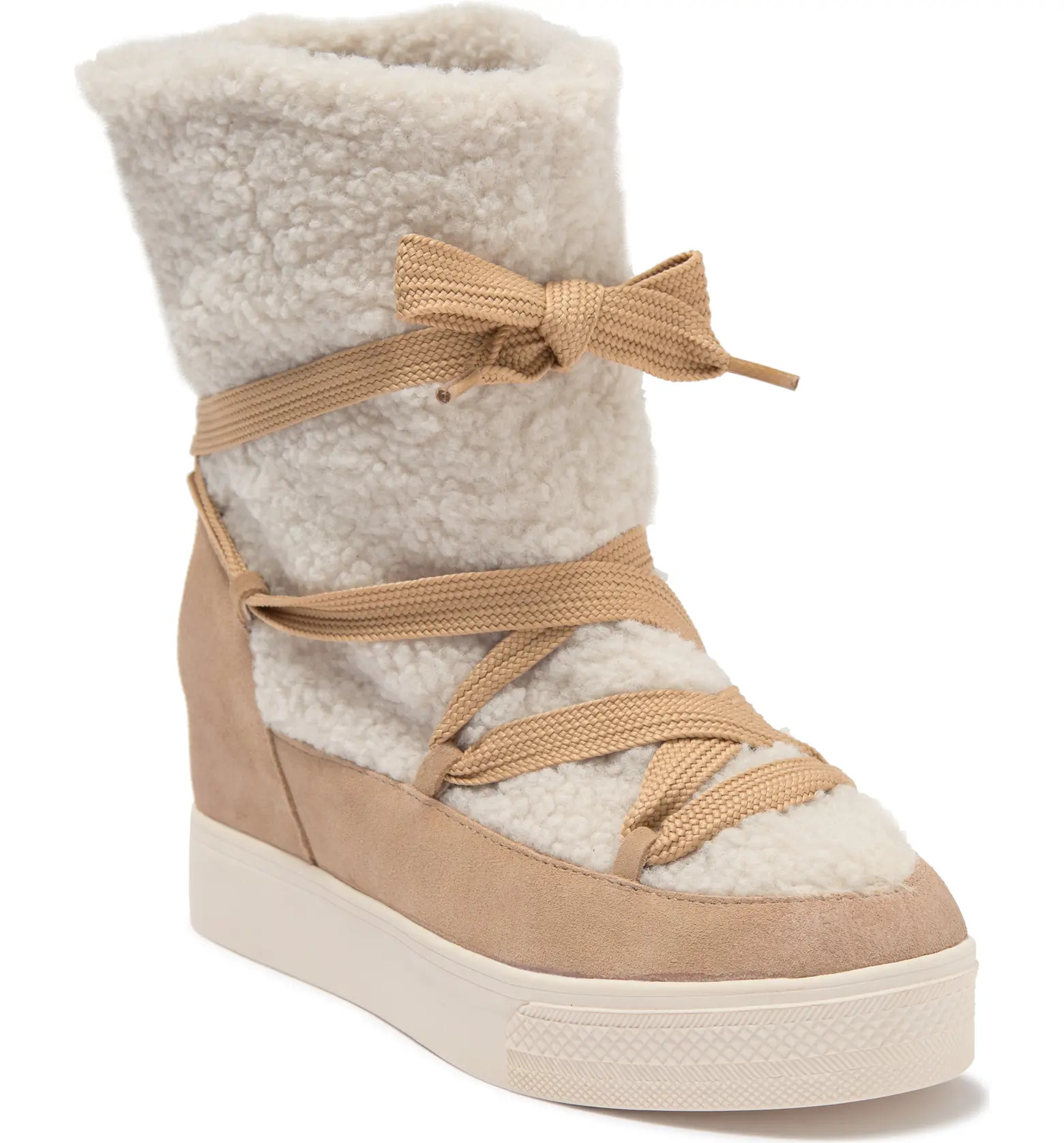 Faux Shearling Lace-Up Boot | Nordstrom Rack